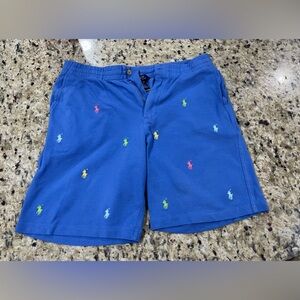 Polo by Ralph Lauren Royal Blue Embroidered Pony Shorts